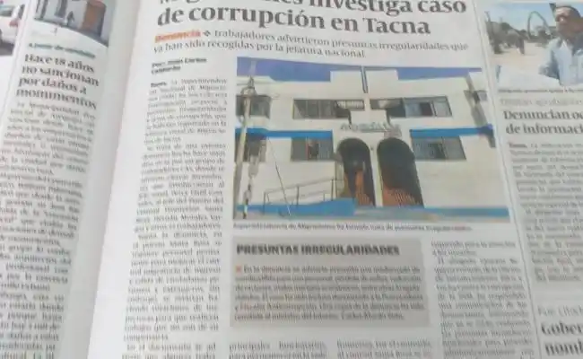 Aún sin resolver denuncias de trabajadores Migraciones Tacna